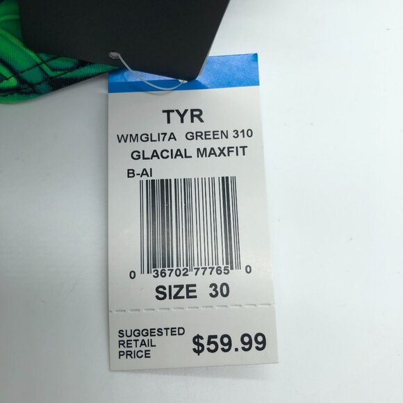 TYR Womens Glacial Maxfit One Piece Swimsuit Keyhole Back Green 30/S - Picture 5 of 7